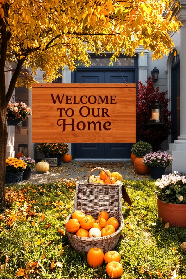personalized welcoming entry signage