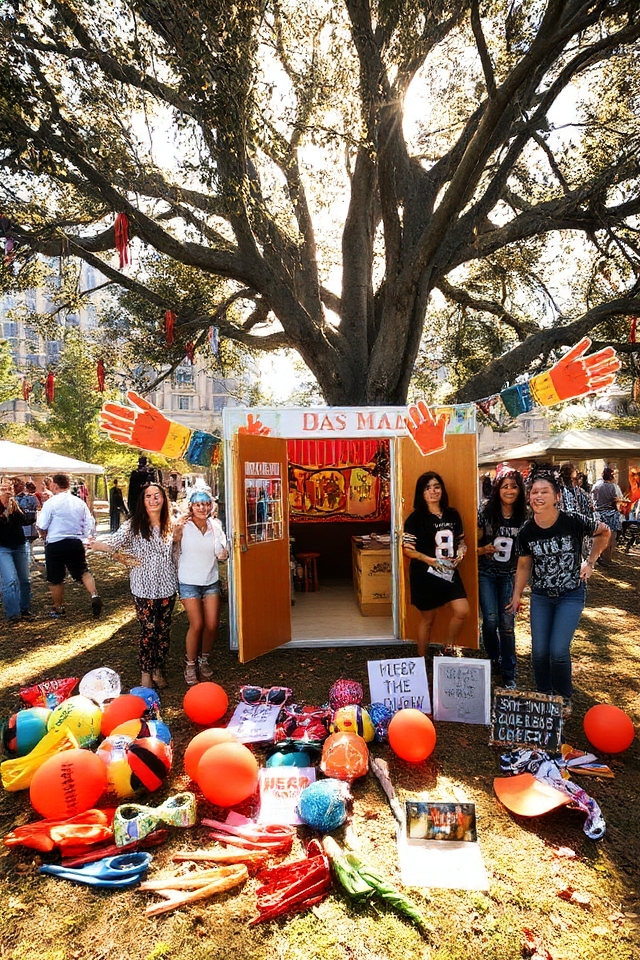 photo booth with props