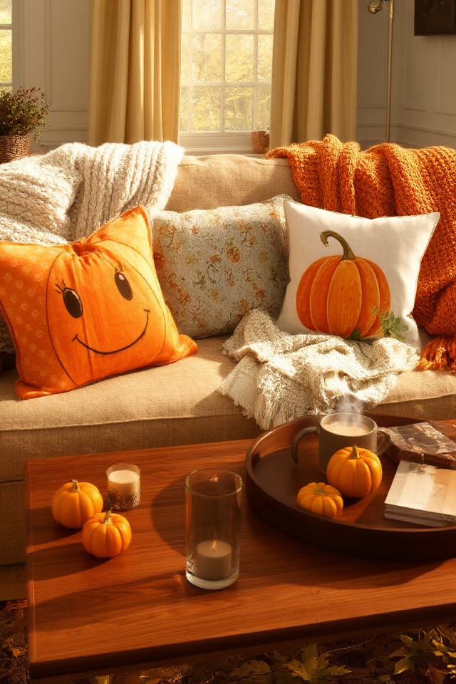 playful autumn pumpkin decor