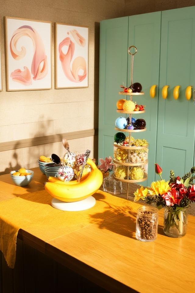 playful banana split decor