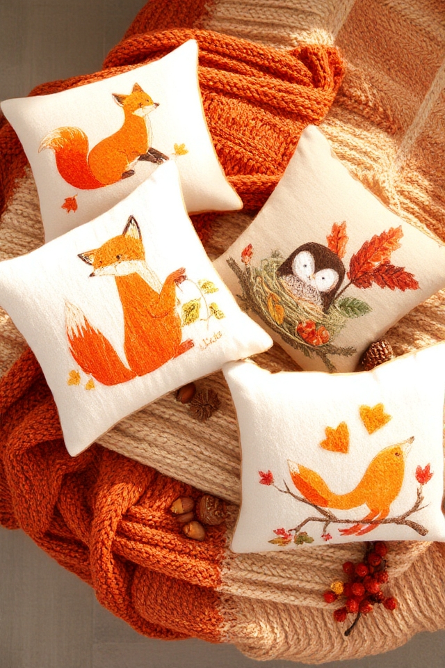 playful fall animal d cor