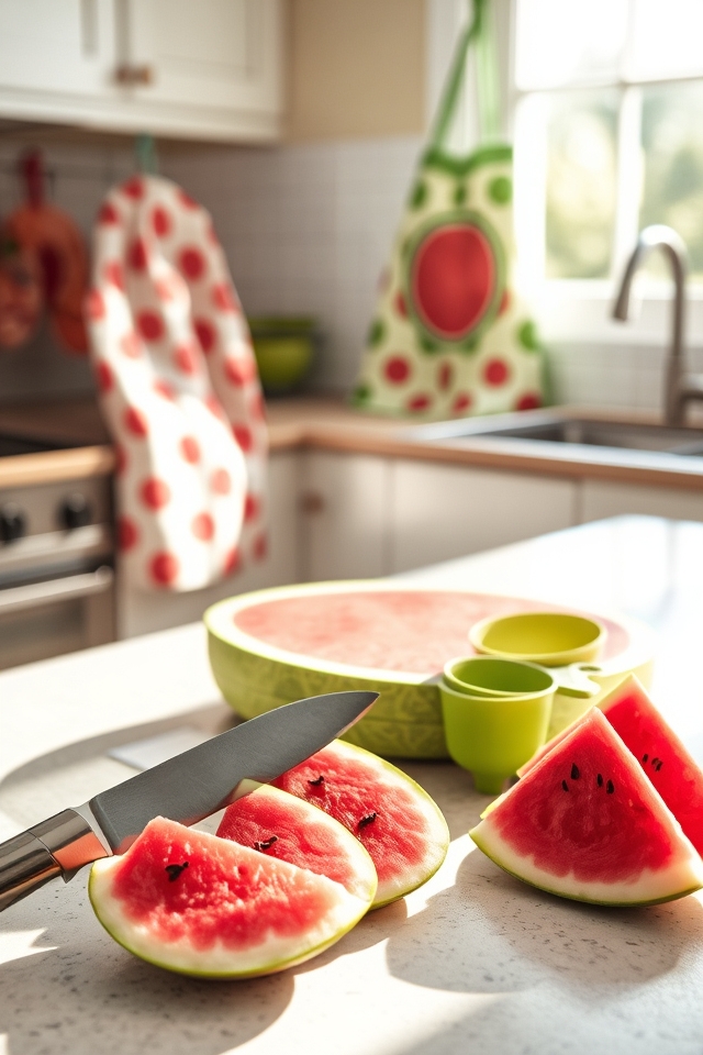 playful watermelon kitchen tools