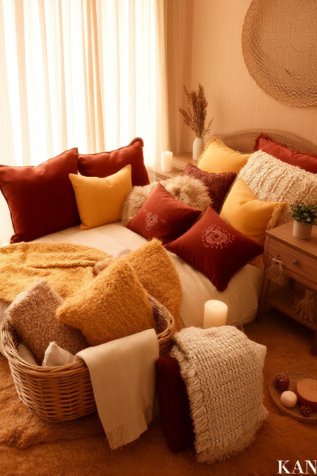 plush pillows for autumn