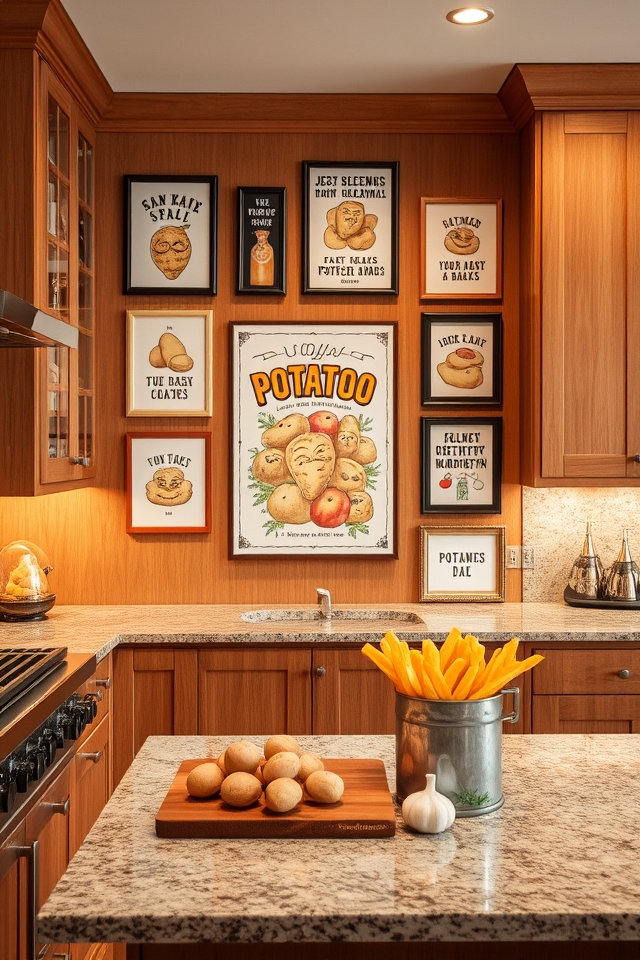 potato themed wall decor