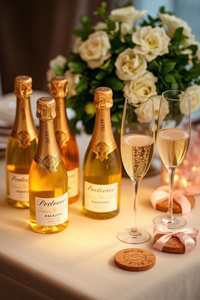 prosecco themed party favors