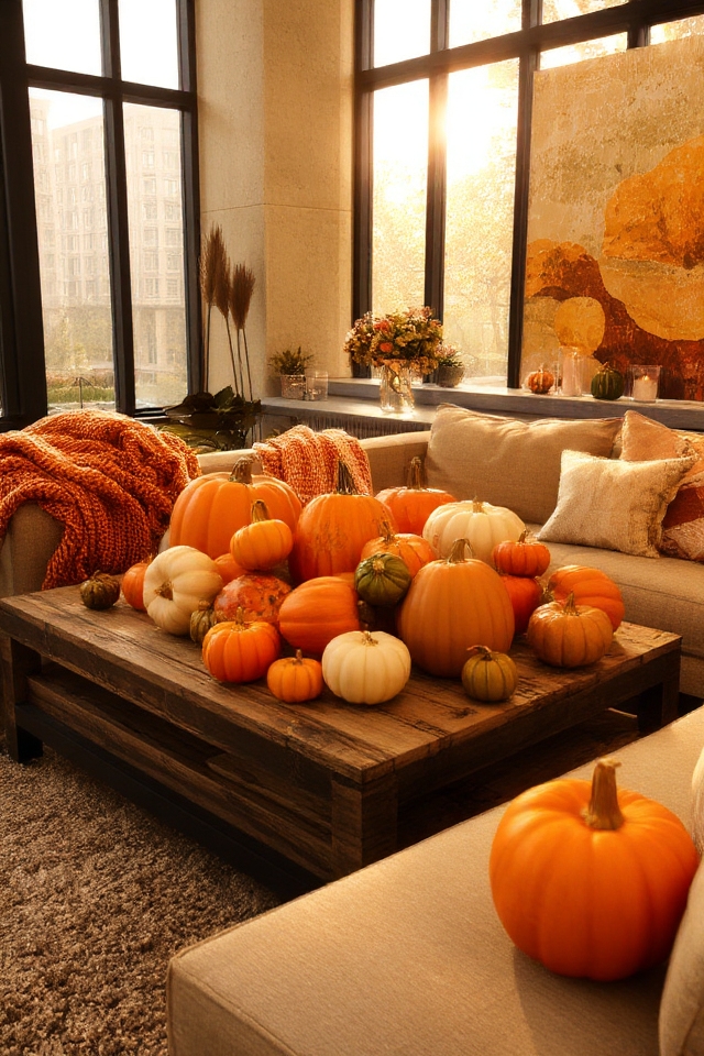 pumpkins and gourds decor