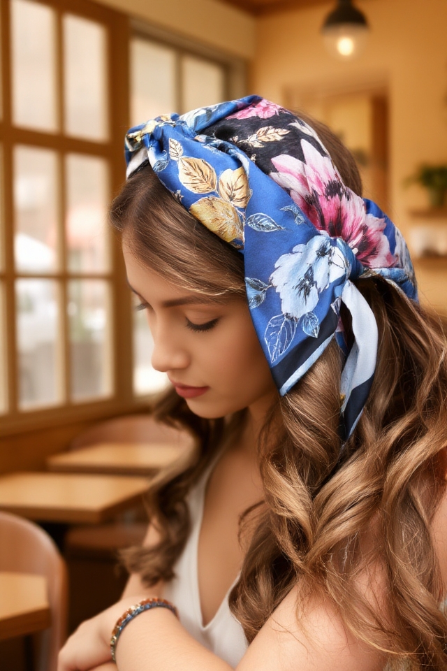 repurpose scarves into headbands