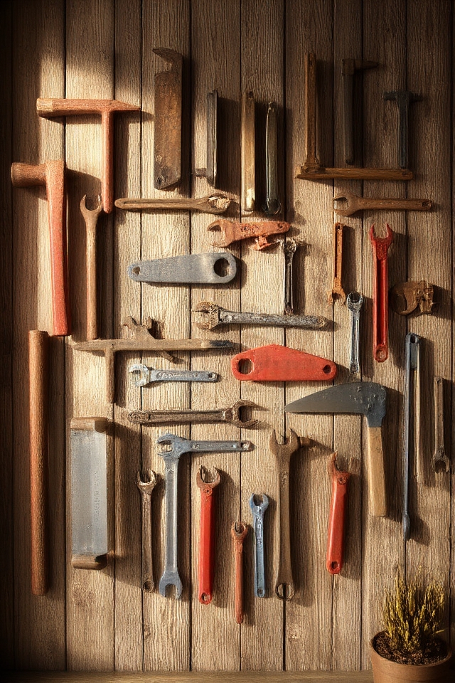 repurposed tools wall art