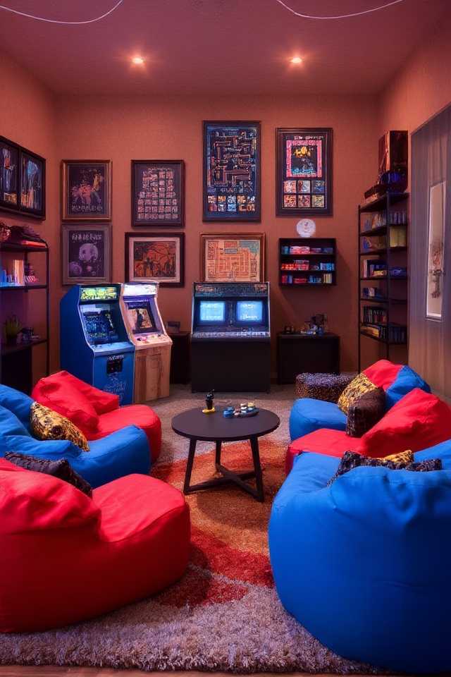 retro arcade living space