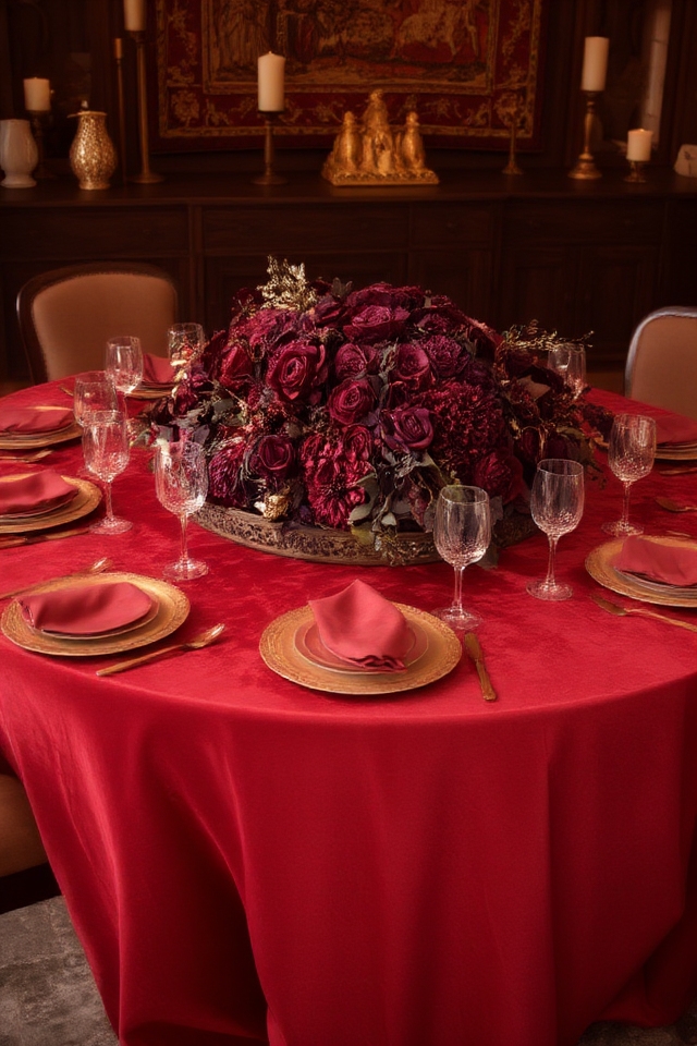 rich burgundy and elegance