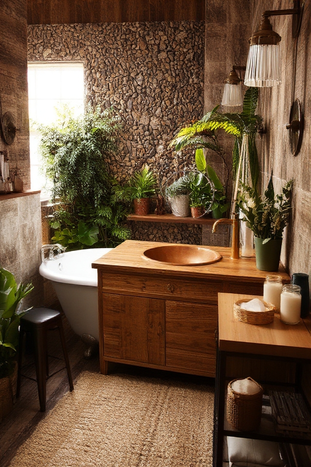 rustic bathroom retreat design