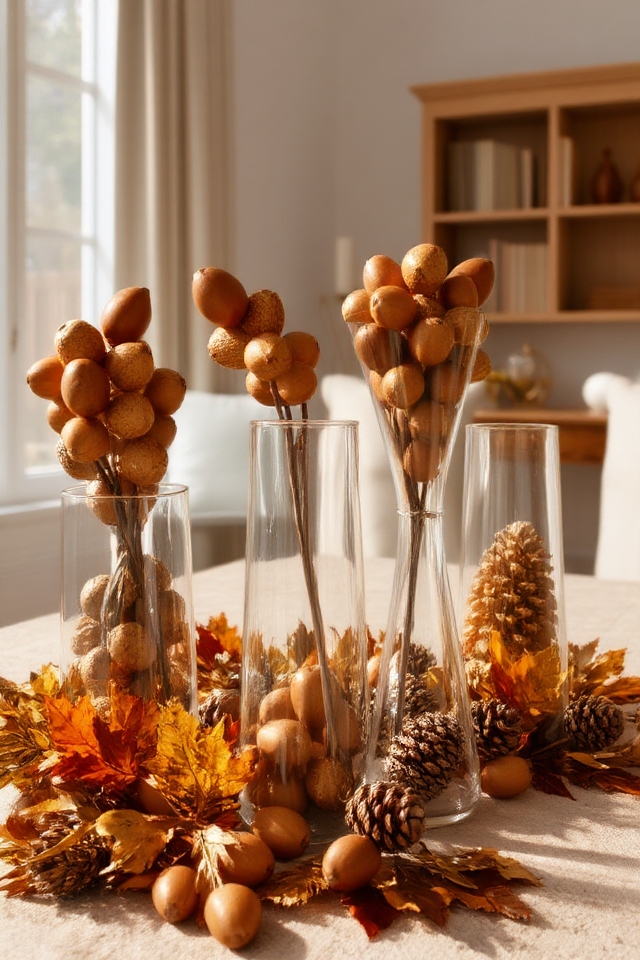 rustic fall vase arrangement