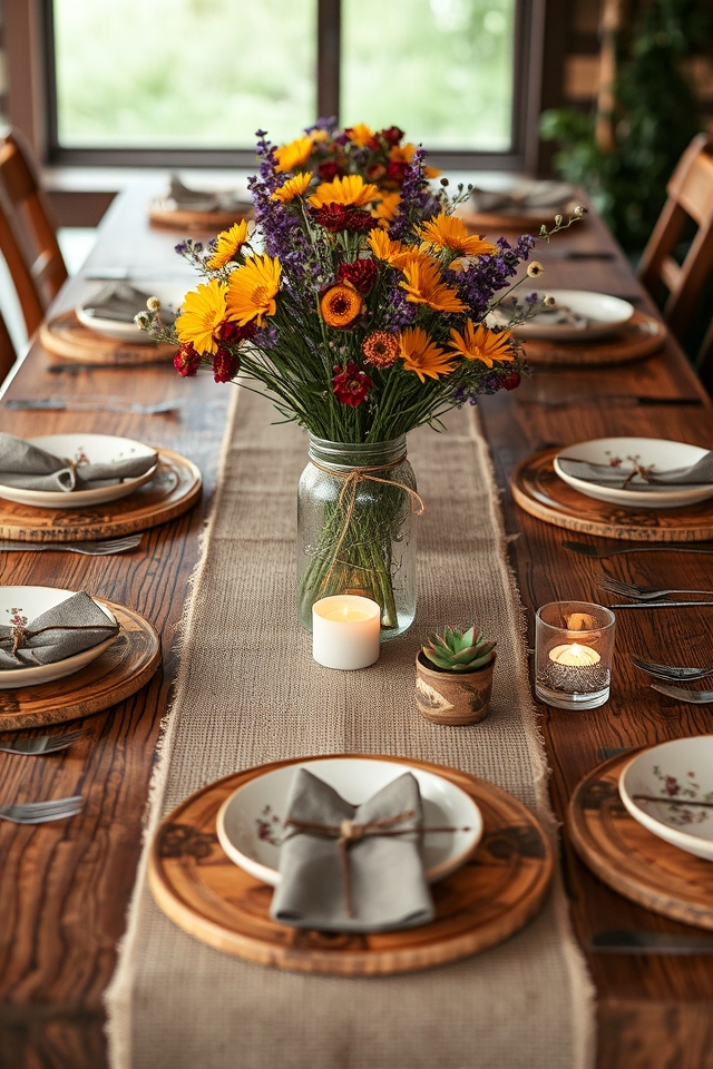rustic family celebration decor