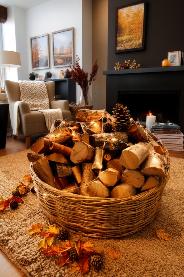 rustic firewood display ideas