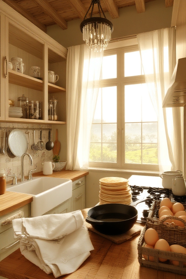 rustic kitchen with vintage accents