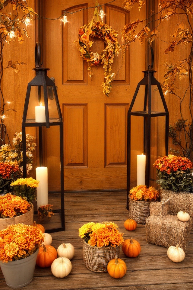 rustic lanterns for entryway