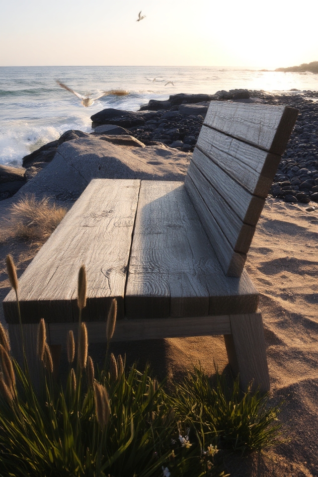 rustic marine reclaimed benches