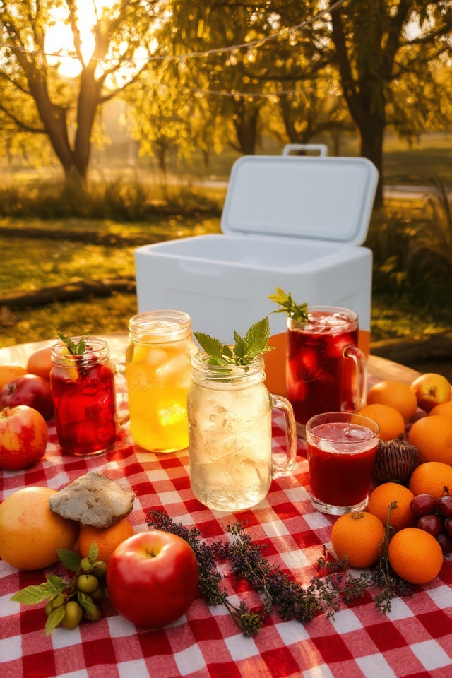 rustic mason jars beverages