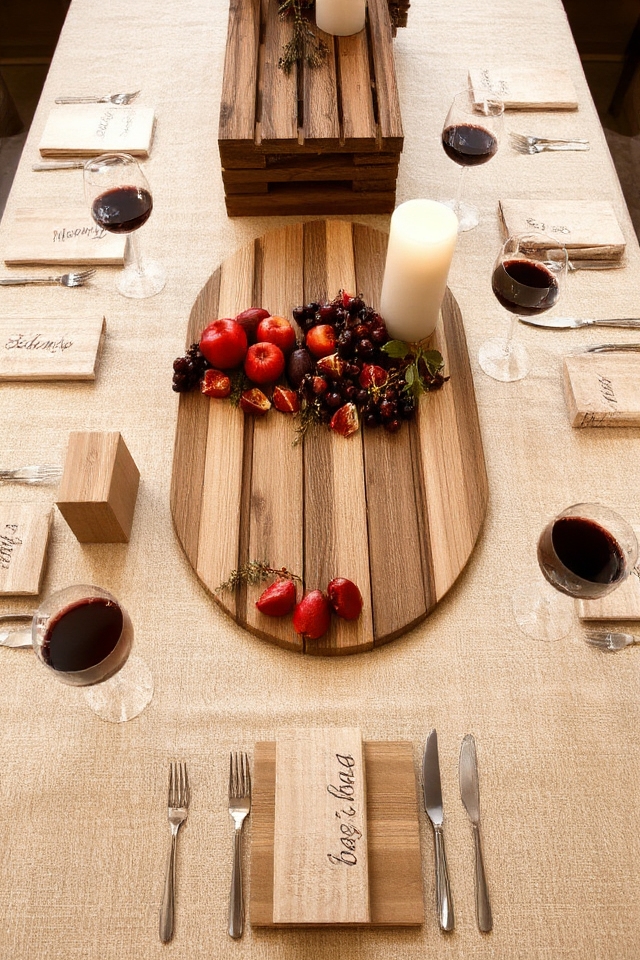rustic wooden wine decor