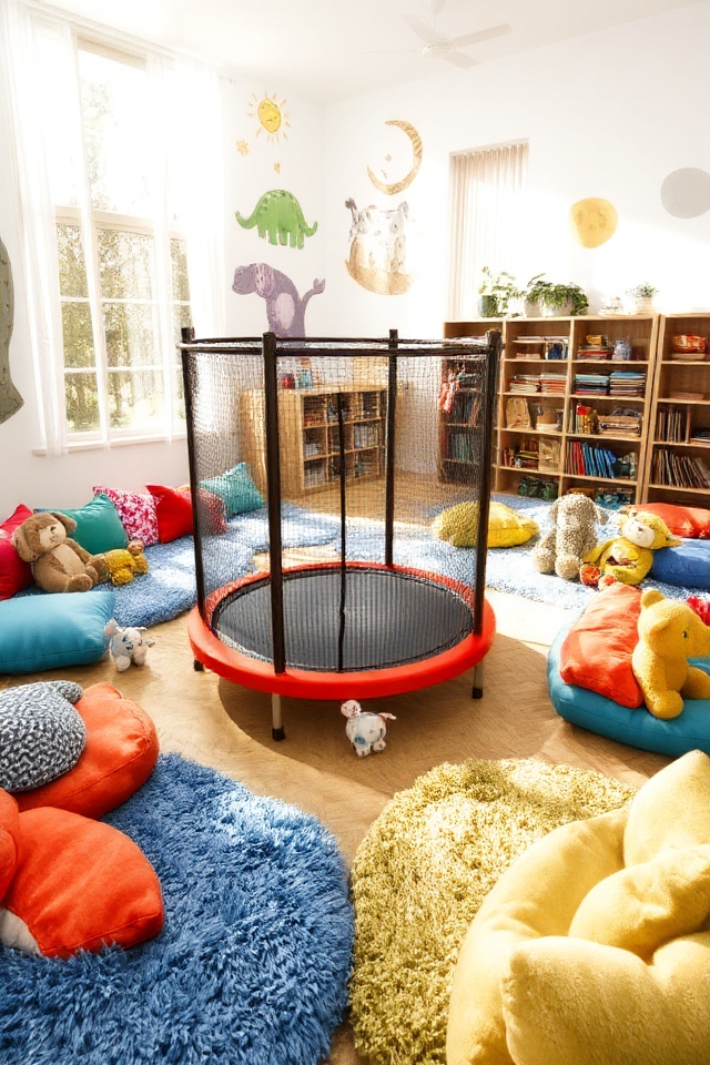 safe mini trampoline zone