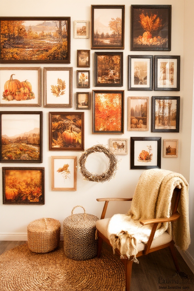 seasonal art gallery wall