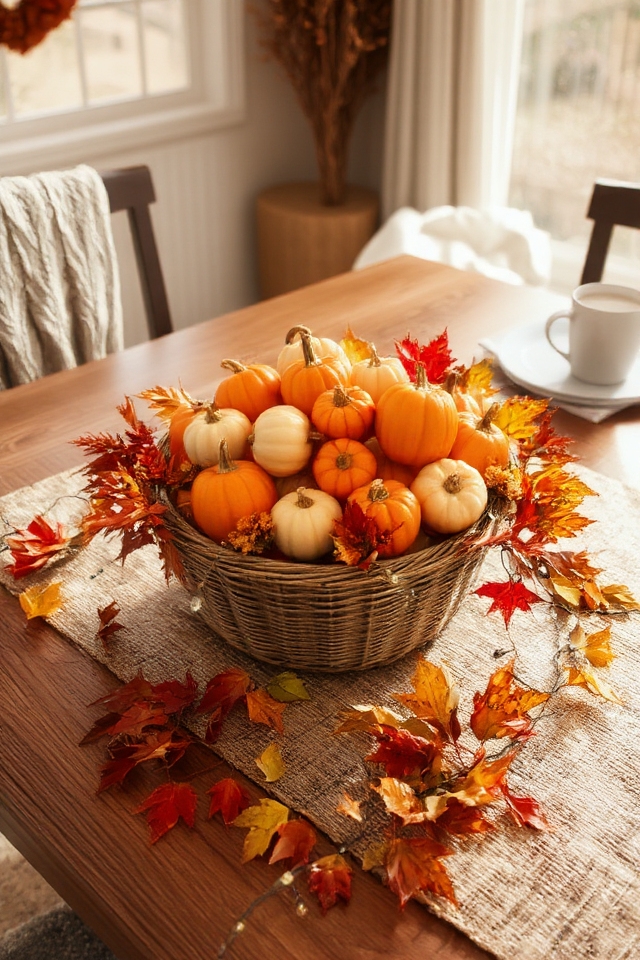 seasonal centerpiece with nature