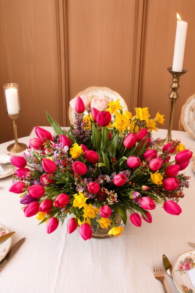 seasonal floral table arrangements