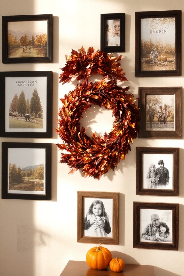 seasonal wreath gallery decor