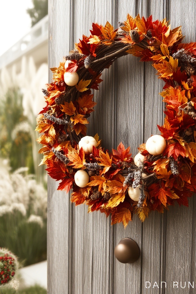 seasonal wreaths enhance ambiance