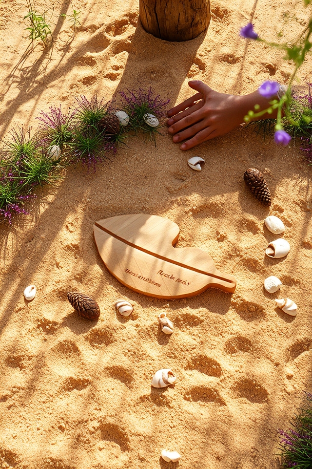 sensory nature sand garden
