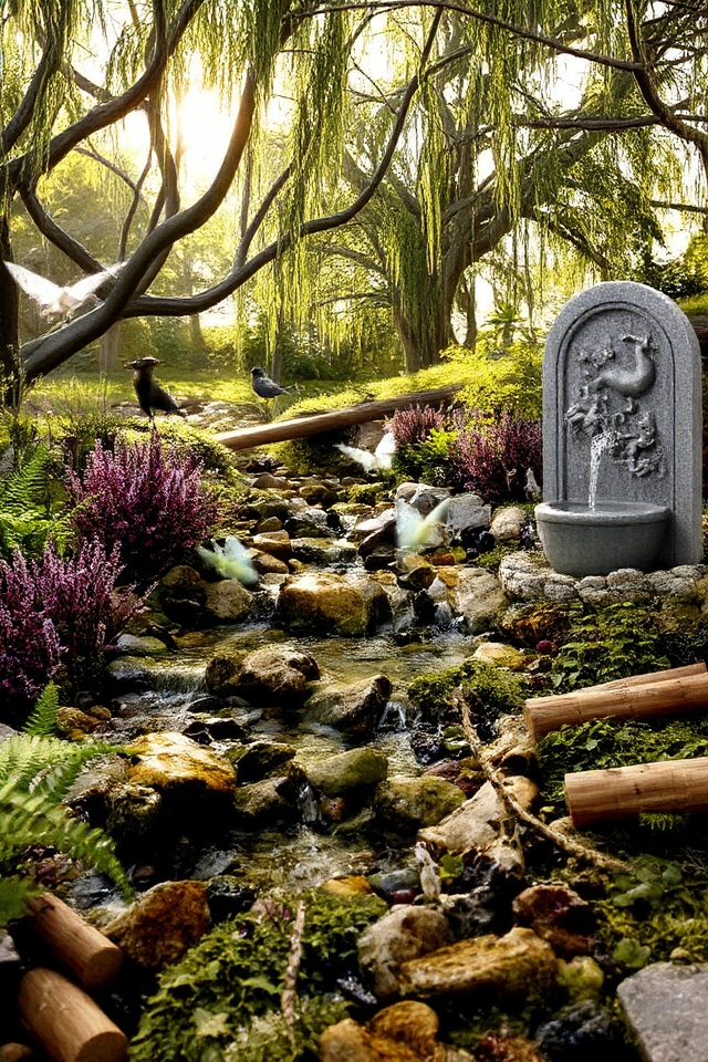 serene hobbit garden features