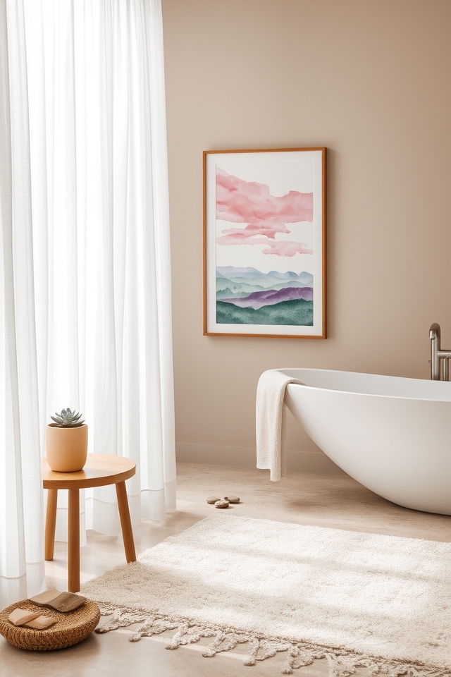 serene spa like artwork transformation