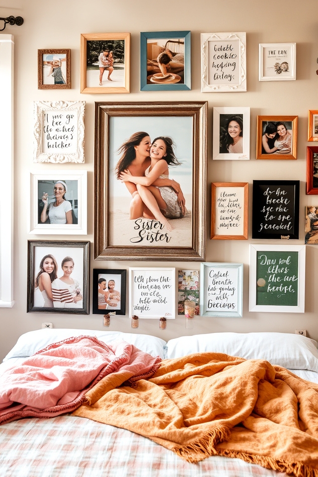 sisterhood memorabilia gallery wall
