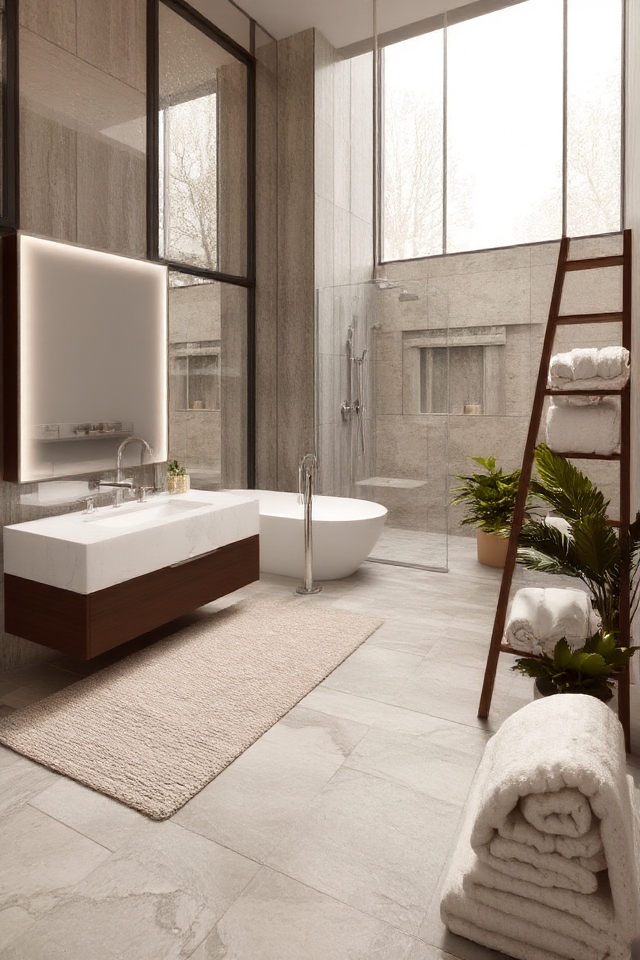 sleek modern bathroom elegance