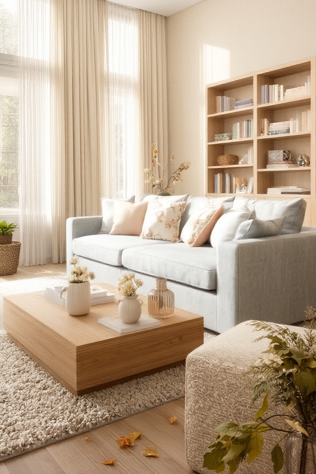 soft pastel autumn decor