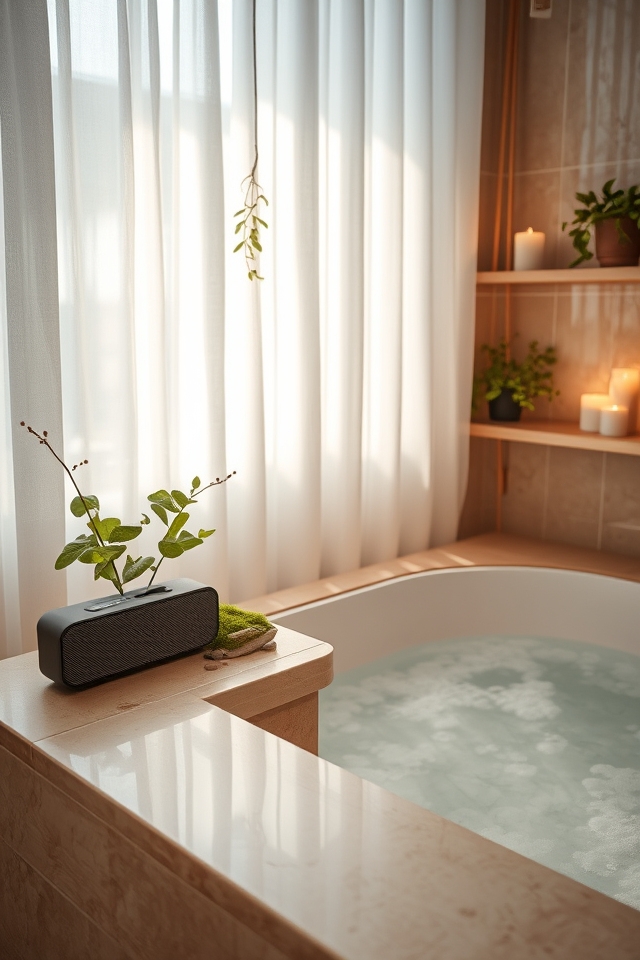 soothing bathroom soundscapes