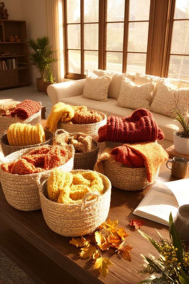 stylish autumn decorative storage