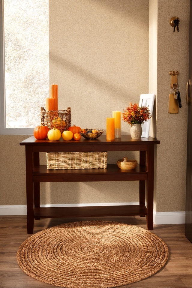 stylish autumn entryway decor