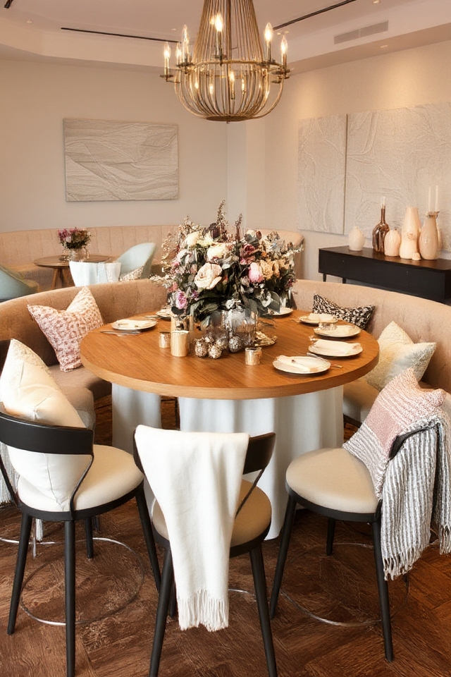 stylish cozy dining arrangements