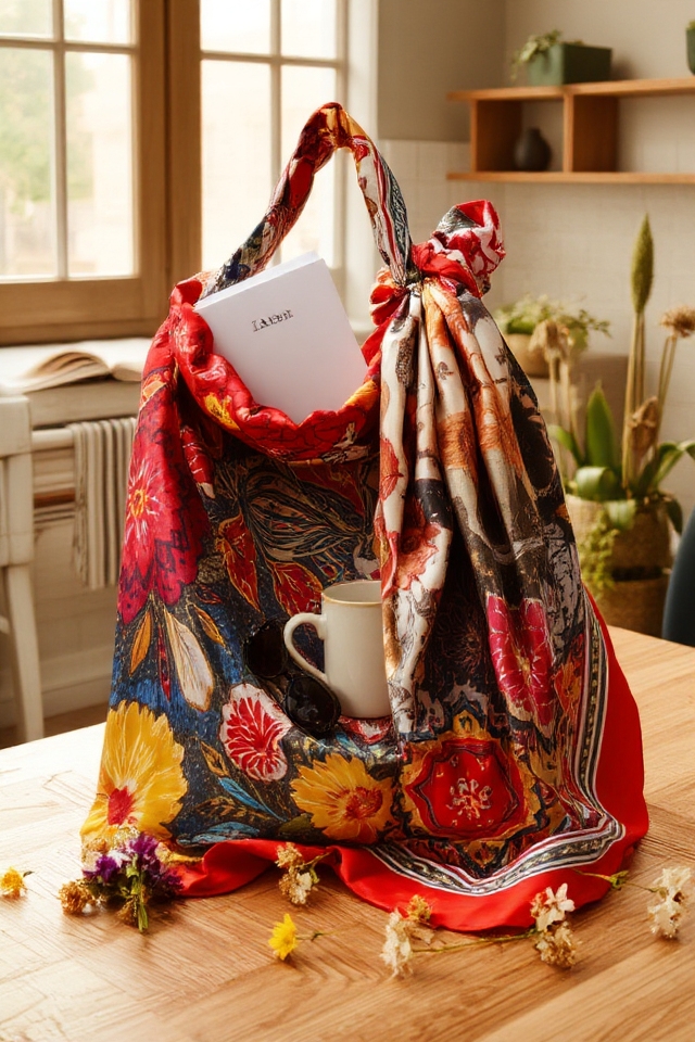 stylish eco friendly scarf tote