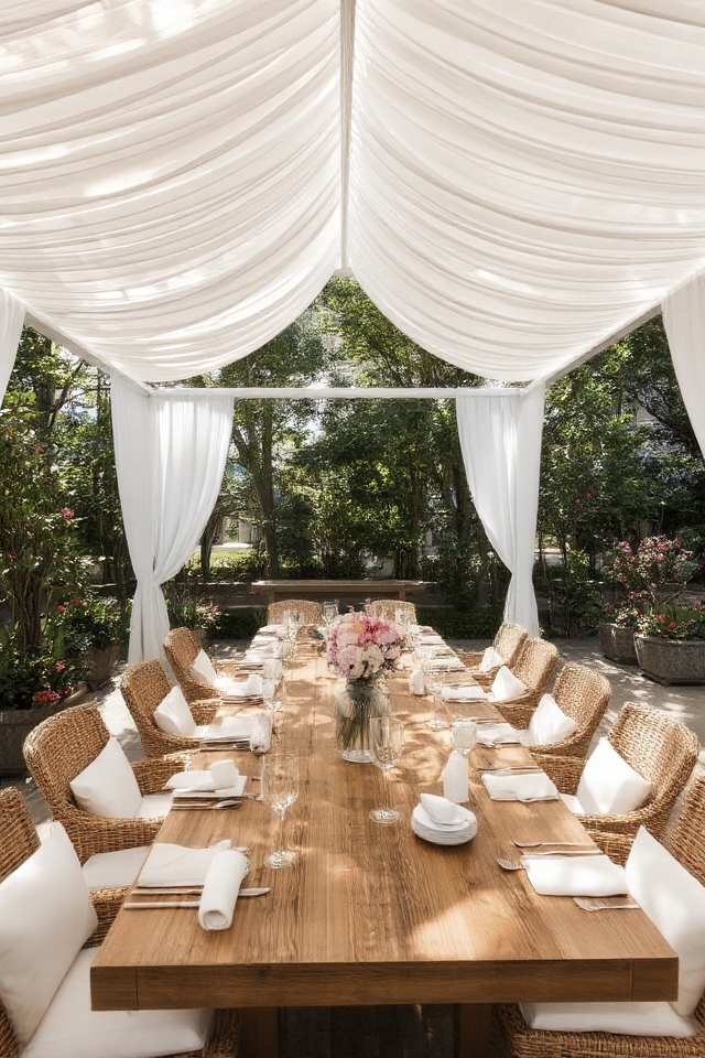 stylish outdoor dining shelter