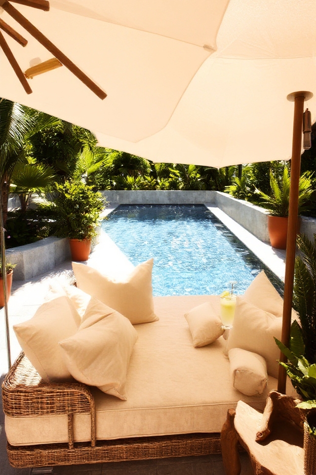 stylish outdoor sunbed comfort