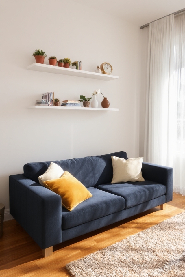 stylish space saving floating shelves