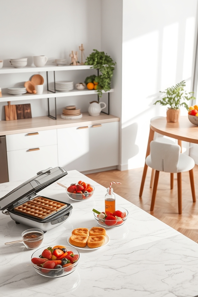 stylish waffle station design