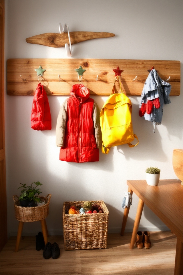 stylish wall hooks organization