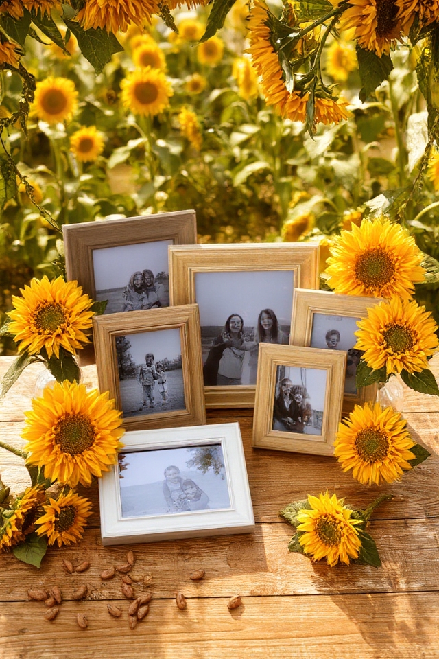 sunflower themed photo frames