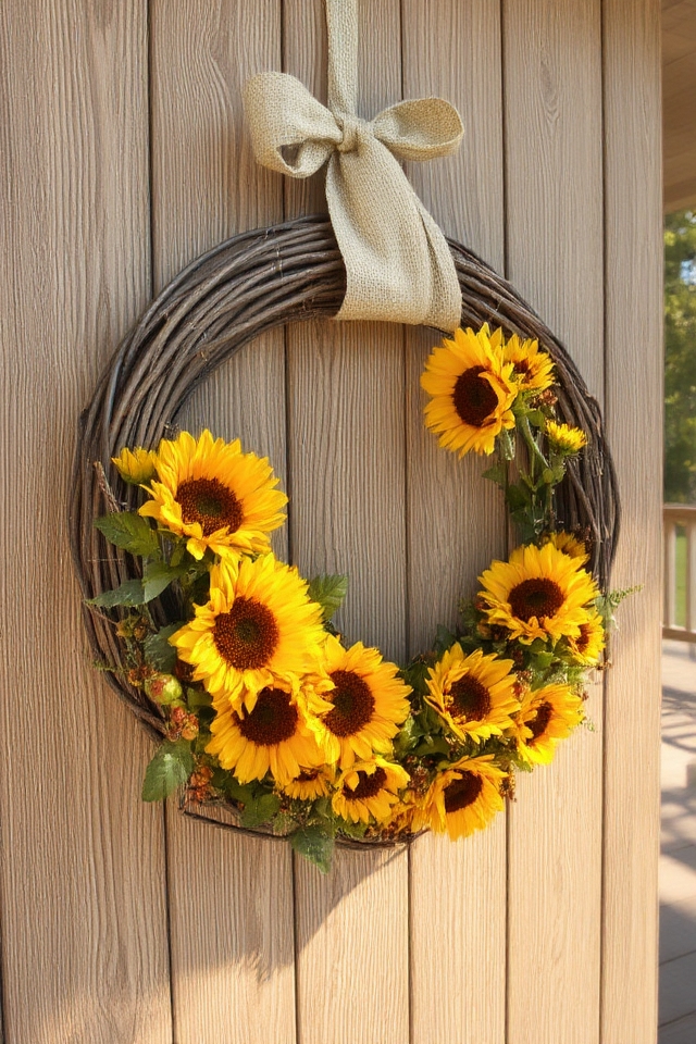 sunflower wreath crafting guide