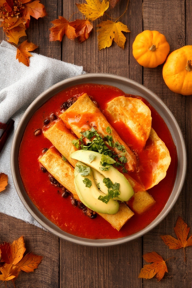 sweet potato black bean enchiladas