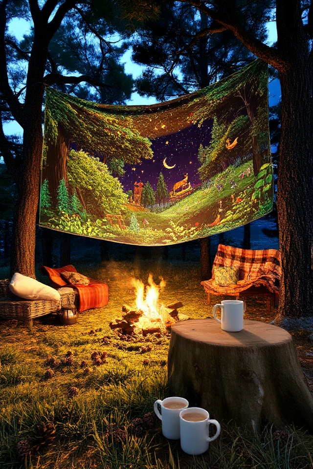 themed outdoor tapestry experience