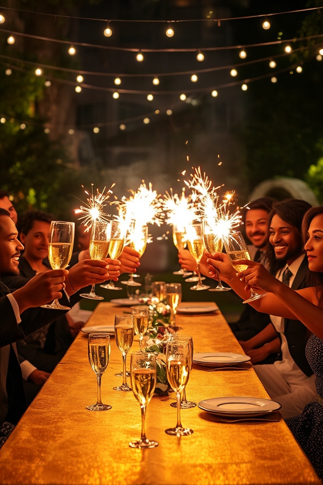 toasting with sparkling send off
